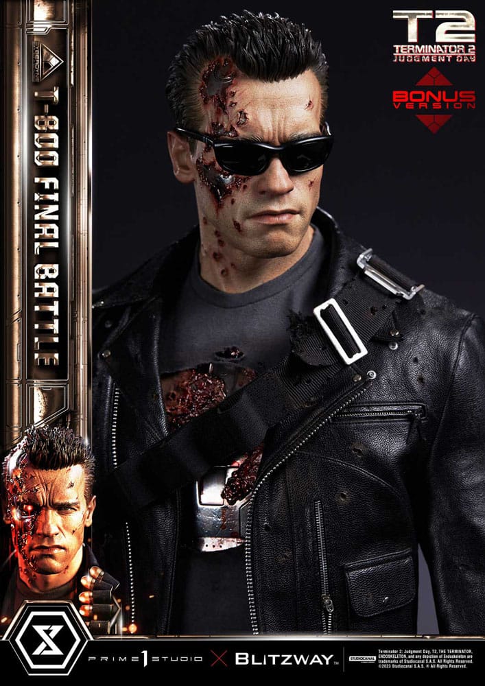 Terminator 2 Museum Masterline Series Statue 1/3 T-800 Final Battle Deluxe Bonus Version 75 cm - Versand: 7 Tage nach Bestellung