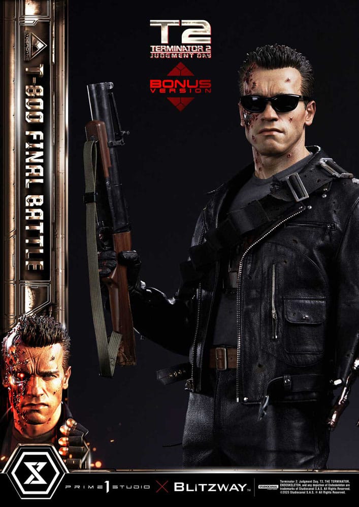 Terminator 2 Museum Masterline Series Statue 1/3 T-800 Final Battle Deluxe Bonus Version 75 cm - Versand: 7 Tage nach Bestellung