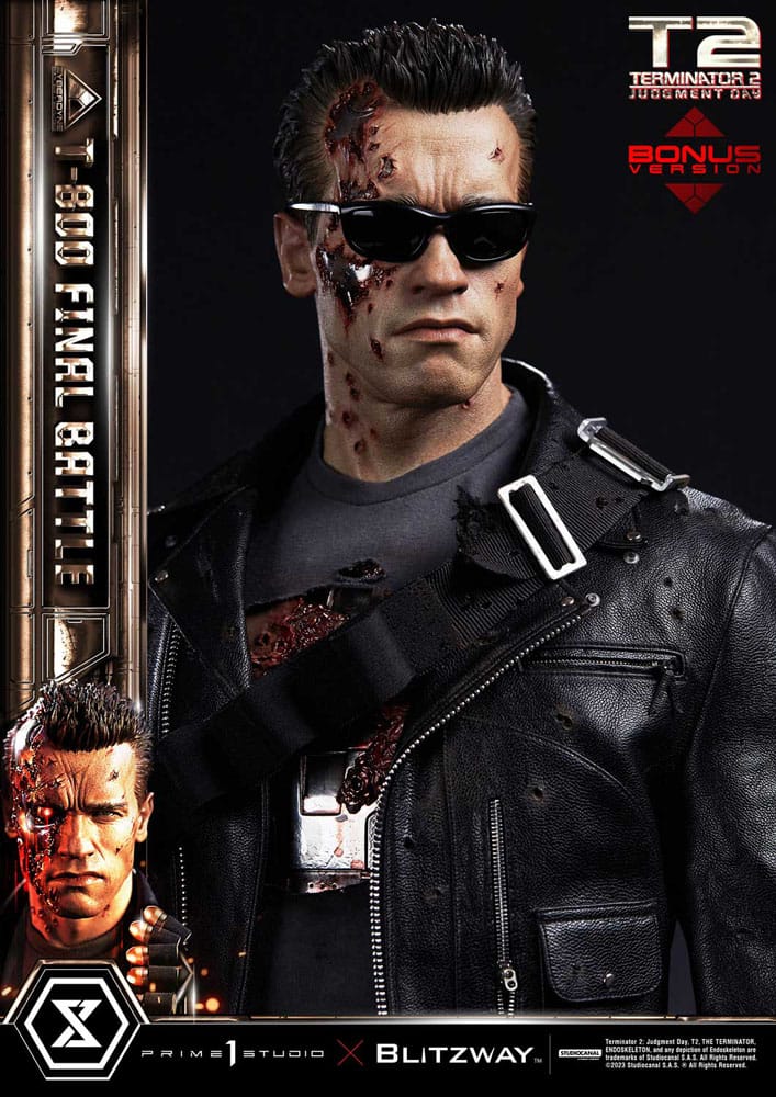 Terminator 2 Museum Masterline Series Statue 1/3 T-800 Final Battle Deluxe Bonus Version 75 cm - Versand: 7 Tage nach Bestellung