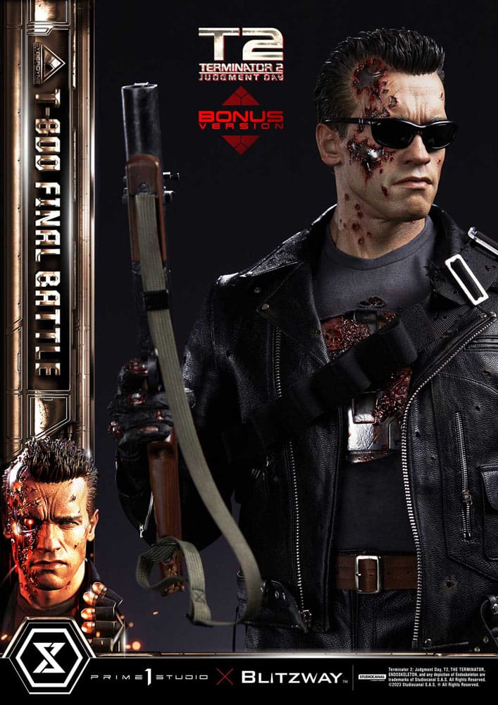 Terminator 2 Museum Masterline Series Statue 1/3 T-800 Final Battle Deluxe Bonus Version 75 cm - Versand: 7 Tage nach Bestellung