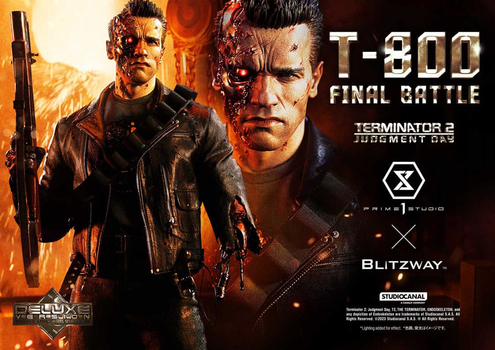 Terminator 2 Museum Masterline Series Statue 1/3 T-800 Final Battle Deluxe Bonus Version 75 cm - Versand: 7 Tage nach Bestellung