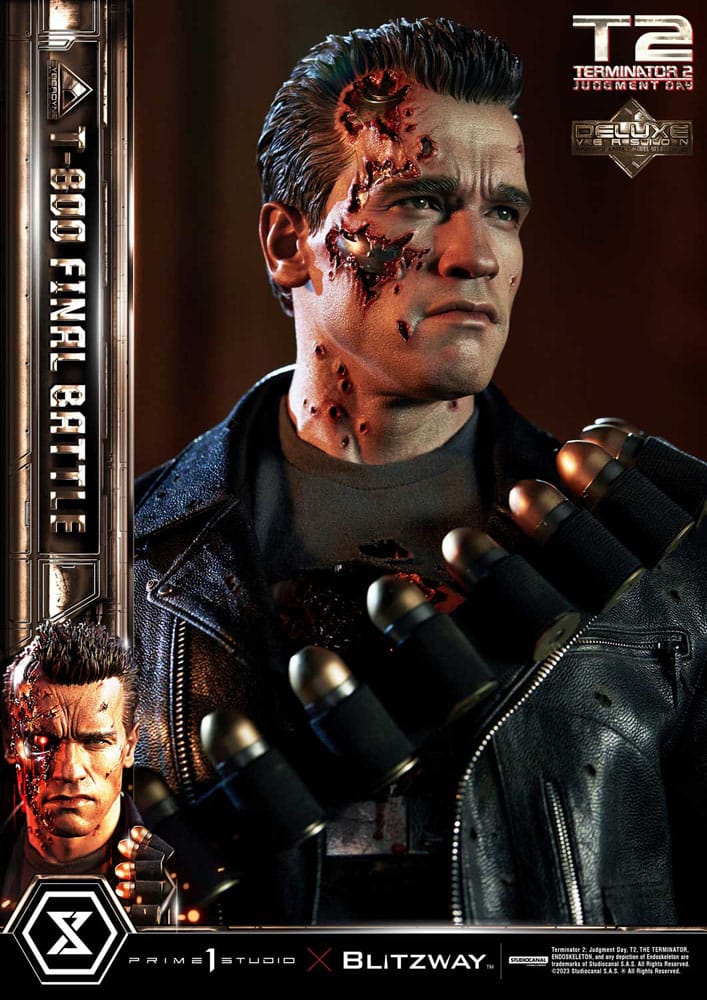 Terminator 2 Museum Masterline Series Statue 1/3 T-800 Final Battle Deluxe Bonus Version 75 cm - Versand: 7 Tage nach Bestellung