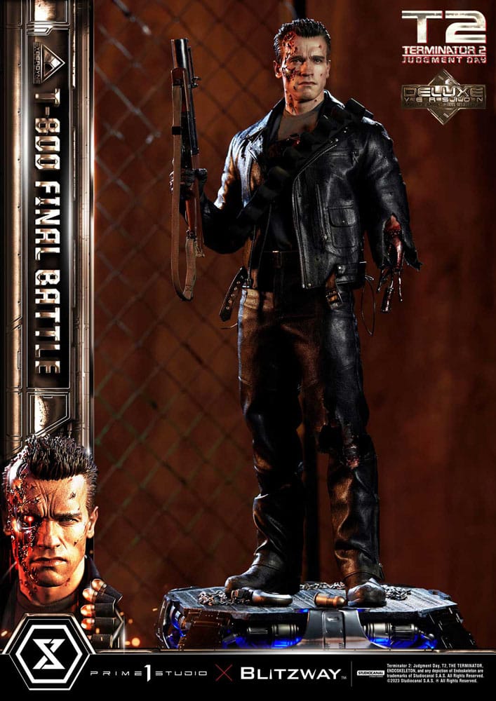 Terminator 2 Museum Masterline Series Statue 1/3 T-800 Final Battle Deluxe Bonus Version 75 cm - Versand: 7 Tage nach Bestellung