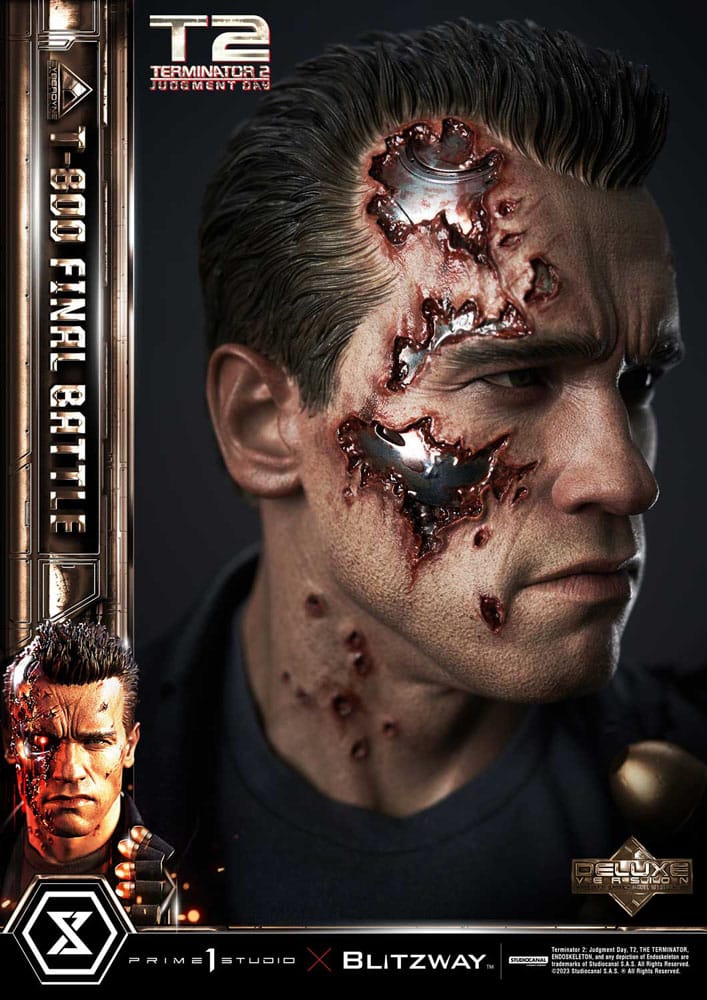 Terminator 2 Museum Masterline Series Statue 1/3 T-800 Final Battle Deluxe Bonus Version 75 cm - Versand: 7 Tage nach Bestellung