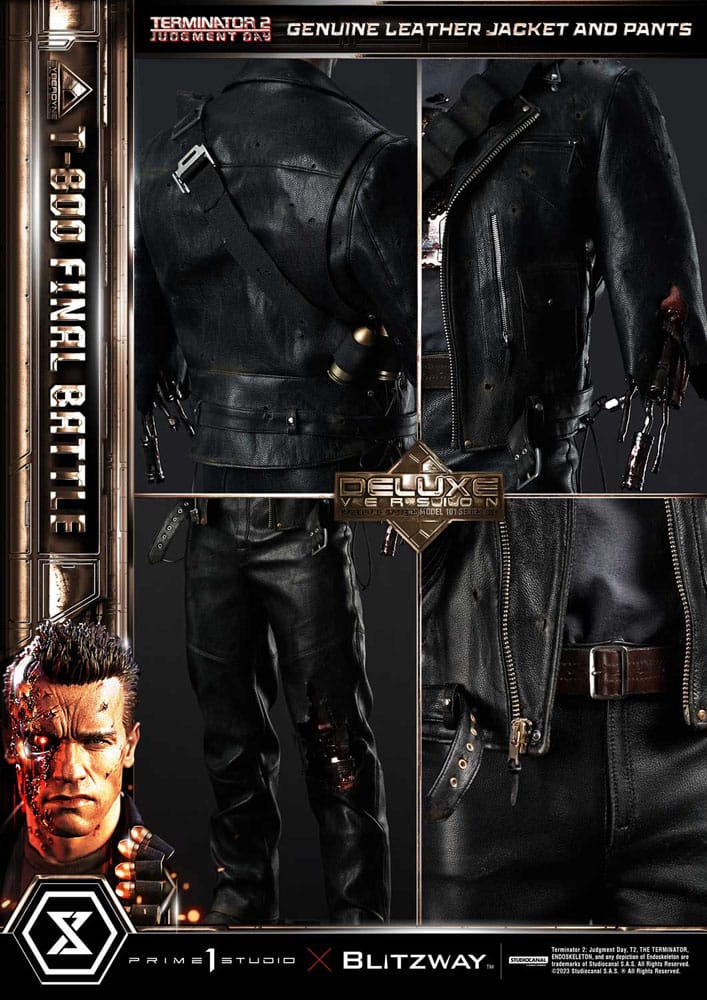 Terminator 2 Museum Masterline Series Statue 1/3 T-800 Final Battle Deluxe Bonus Version 75 cm - Versand: 7 Tage nach Bestellung