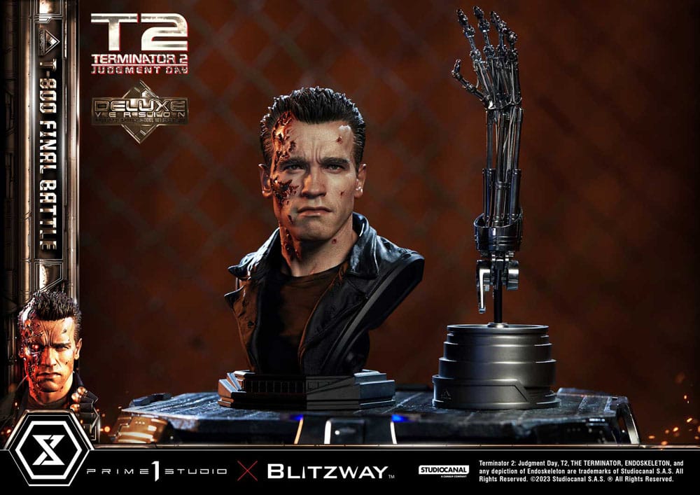 Terminator 2 Museum Masterline Series Statue 1/3 T-800 Final Battle Deluxe Bonus Version 75 cm - Versand: 7 Tage nach Bestellung