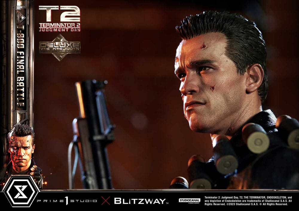 Terminator 2 Museum Masterline Series Statue 1/3 T-800 Final Battle Deluxe Bonus Version 75 cm - Versand: 7 Tage nach Bestellung