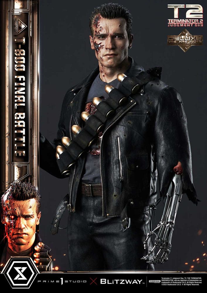 Terminator 2 Museum Masterline Series Statue 1/3 T-800 Final Battle Deluxe Bonus Version 75 cm - Versand: 7 Tage nach Bestellung