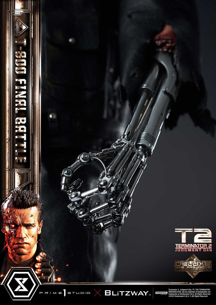 Terminator 2 Museum Masterline Series Statue 1/3 T-800 Final Battle Deluxe Bonus Version 75 cm - Versand: 7 Tage nach Bestellung