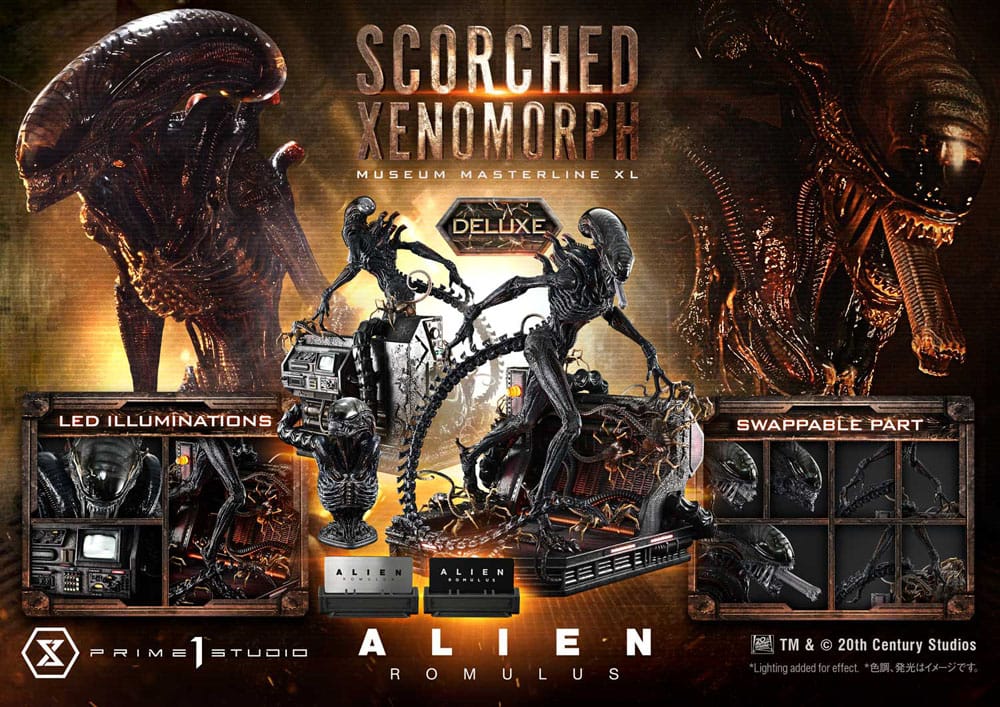 Alien: Romulus Museum Masterline XL Statue 1/3 Scorched Xenomorph Deluxe Version 98 cm - Preorder - ETA: 19.02.2027