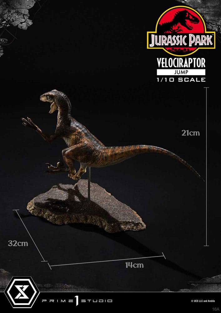 Jurassic Park Prime Collectibles Statue 1/10 Velociraptor Jump 21 cm - Preorder - ETA: 12.09.2025