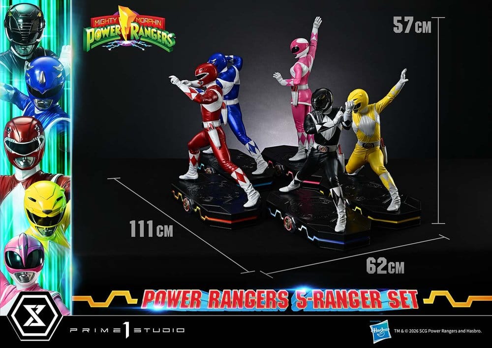 Mighty Morphin Power Rangers Premium Masterline Statuen 5er-Set 1/4 57 cm - Preorder - ETA: 25.04.2028