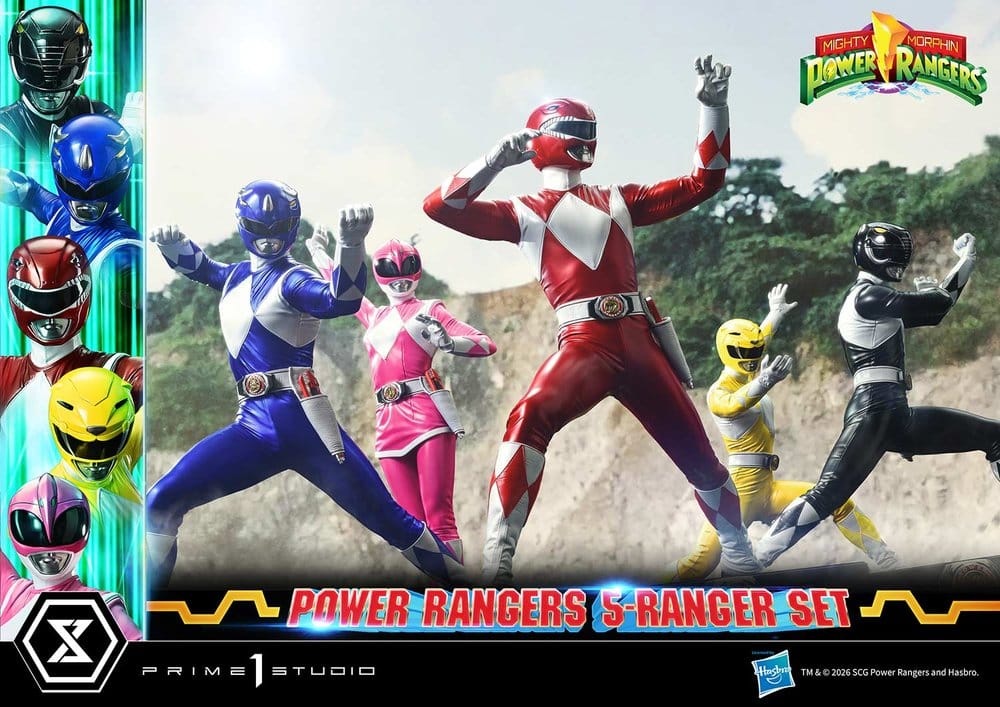 Mighty Morphin Power Rangers Premium Masterline Statuen 5er-Set 1/4 57 cm - Preorder - ETA: 25.04.2028