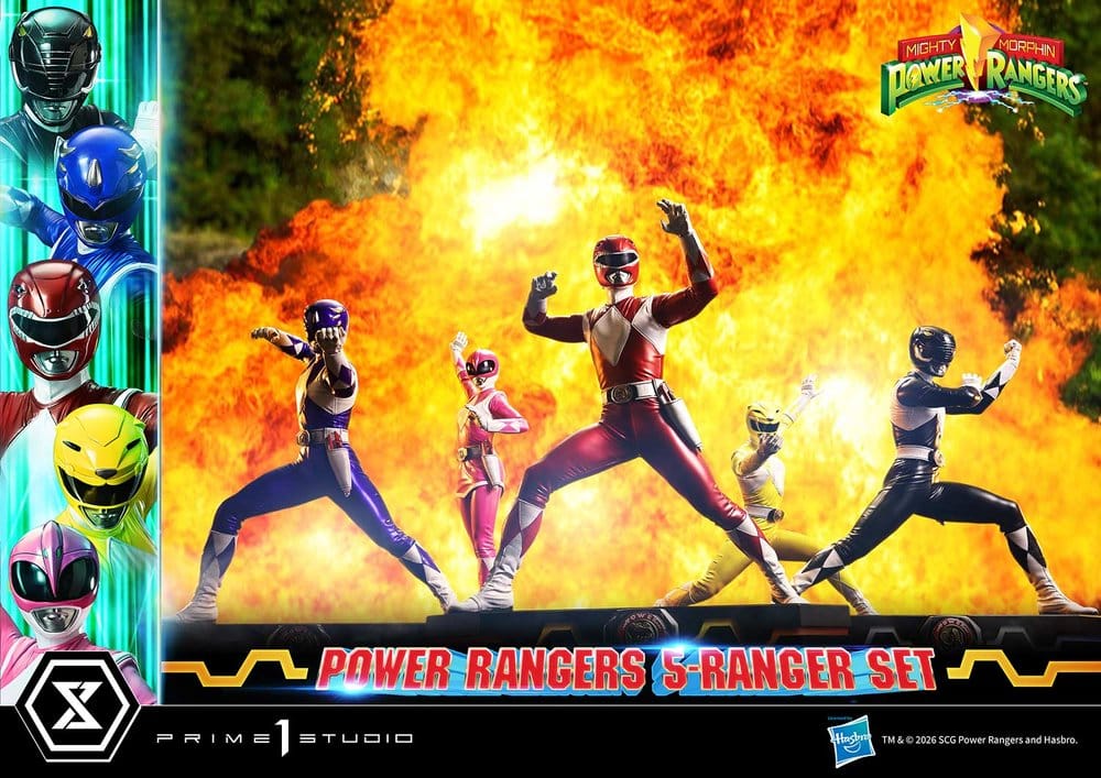 Mighty Morphin Power Rangers Premium Masterline Statuen 5er-Set 1/4 57 cm - Preorder - ETA: 25.04.2028