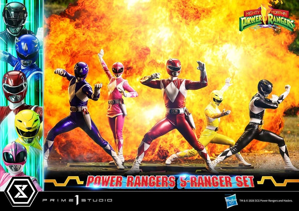 Mighty Morphin Power Rangers Premium Masterline Statuen 5er-Set 1/4 57 cm - Preorder - ETA: 25.04.2028