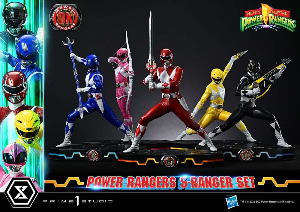 Mighty Morphin Power Rangers Premium Masterline Statuen 5er-Set 1/4 Deluxe Version 62 cm - Preorder - ETA: 25.04.2028