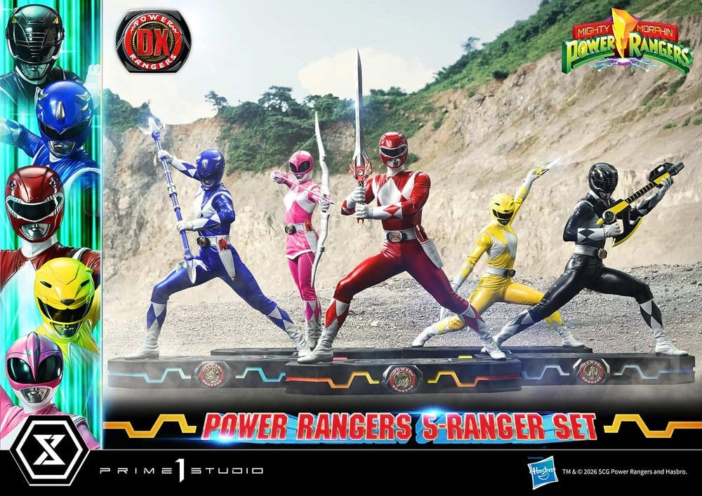 Mighty Morphin Power Rangers Premium Masterline Statuen 5er-Set 1/4 Deluxe Version 62 cm - Preorder - ETA: 25.04.2028