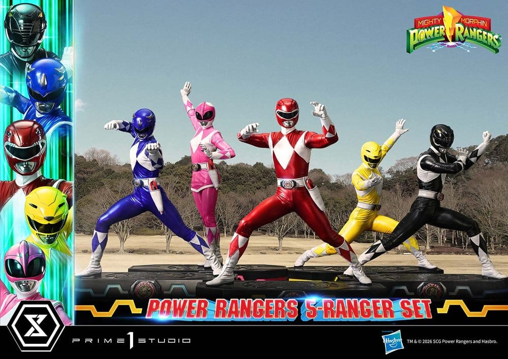 Mighty Morphin Power Rangers Premium Masterline Statuen 5er-Set 1/4 Deluxe Version 62 cm - Preorder - ETA: 25.04.2028
