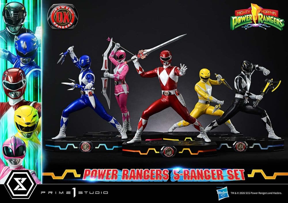 Mighty Morphin Power Rangers Premium Masterline Statuen 5er-Set 1/4 Deluxe Version 62 cm - Preorder - ETA: 25.04.2028
