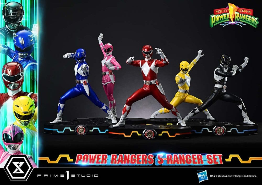Mighty Morphin Power Rangers Premium Masterline Statuen 5er-Set 1/4 Deluxe Version 62 cm - Preorder - ETA: 25.04.2028
