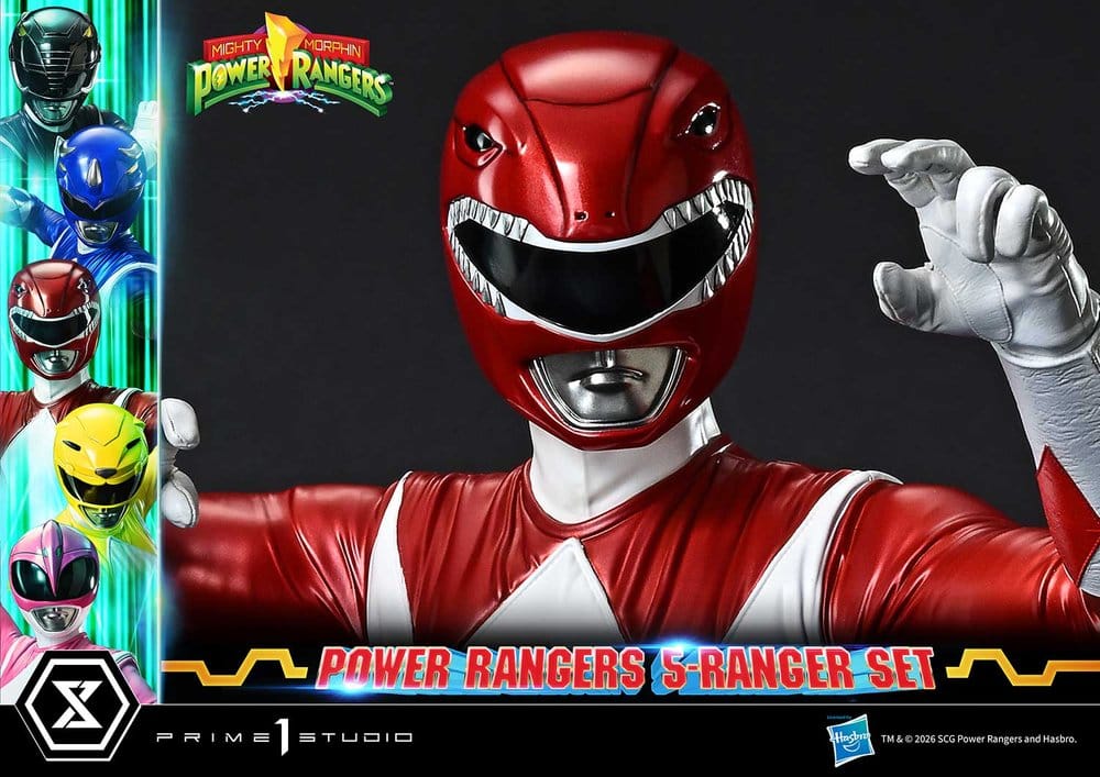 Mighty Morphin Power Rangers Premium Masterline Statuen 5er-Set 1/4 Deluxe Version 62 cm - Preorder - ETA: 25.04.2028
