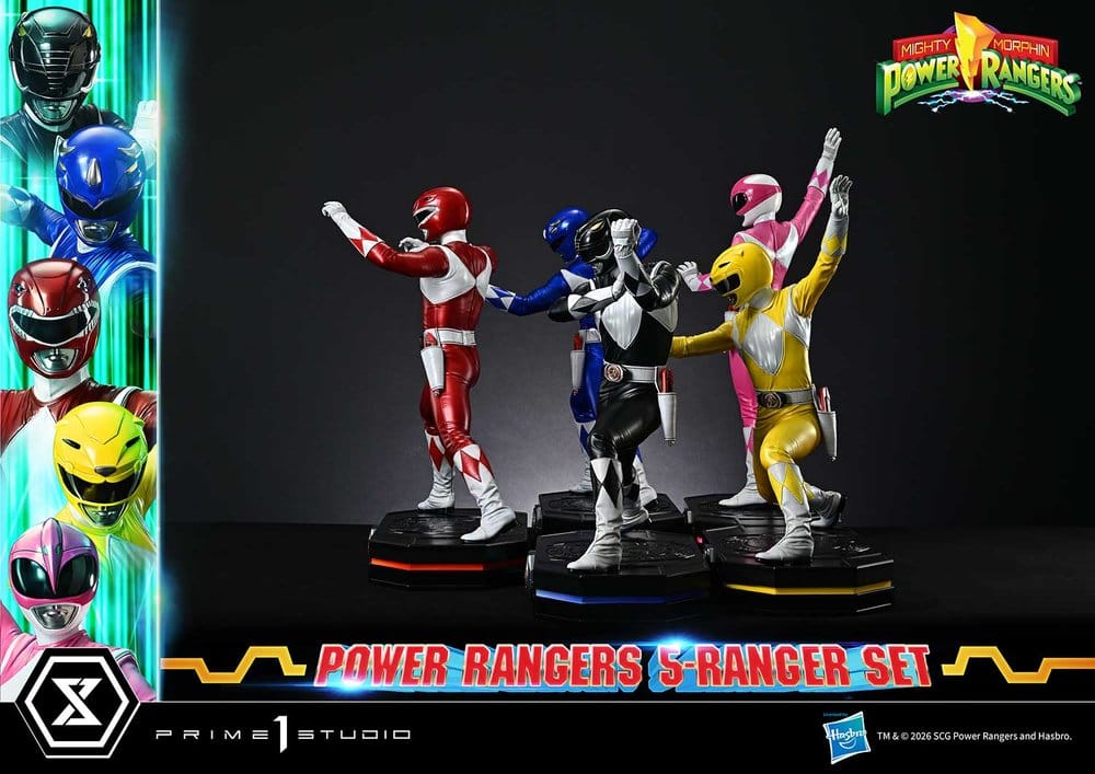 Mighty Morphin Power Rangers Premium Masterline Statuen 5er-Set 1/4 Deluxe Version 62 cm - Preorder - ETA: 25.04.2028