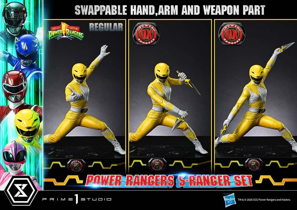 Mighty Morphin Power Rangers Premium Masterline Statuen 5er-Set 1/4 Deluxe Bonus Version 62 cm - Preorder - ETA: 25.04.2028