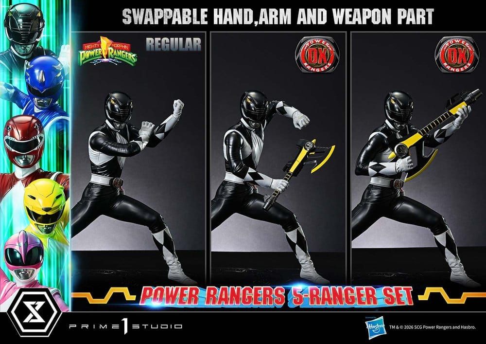 Mighty Morphin Power Rangers Premium Masterline Statuen 5er-Set 1/4 Deluxe Bonus Version 62 cm - Preorder - ETA: 25.04.2028