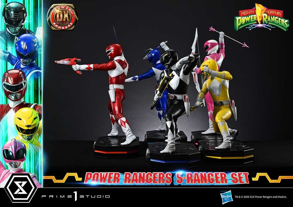 Mighty Morphin Power Rangers Premium Masterline Statuen 5er-Set 1/4 Deluxe Bonus Version 62 cm - Preorder - ETA: 25.04.2028
