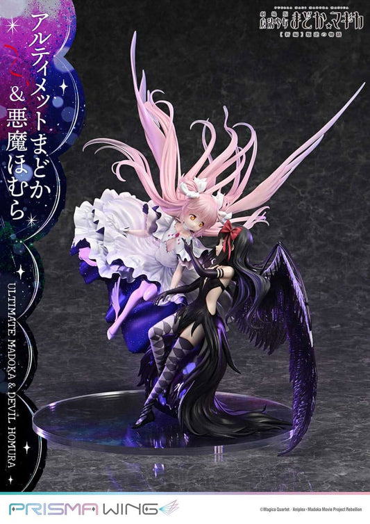 Puella Magi Madoka Magica The Movie Rebellion Prisma Wing PVC Statue 1/7 Ultimate Madoka & Devil Homura 43 cm  - Versand: 7 Tage nach Bestellung