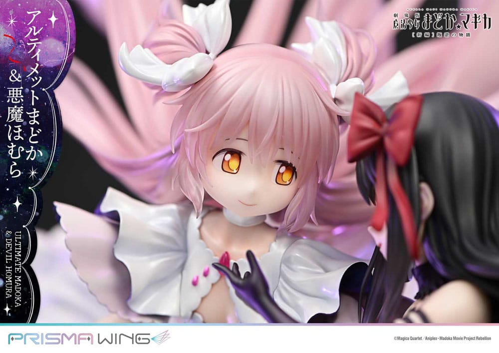 Puella Magi Madoka Magica The Movie Rebellion Prisma Wing PVC Statue 1/7 Ultimate Madoka & Devil Homura 43 cm  - Versand: 7 Tage nach Bestellung