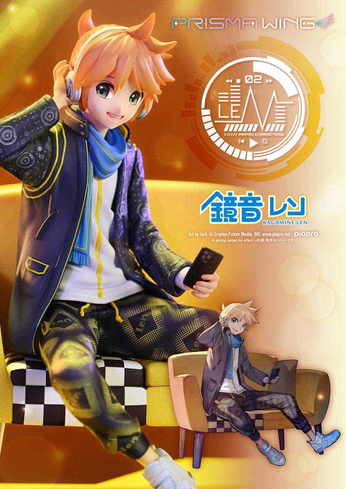 Vocaloid Piapro Characters Prisma Wing PVC Statue 1/7 Kagamine Len (Art by lack) 18 cm     - Preorder - ETA: 25.09.2026