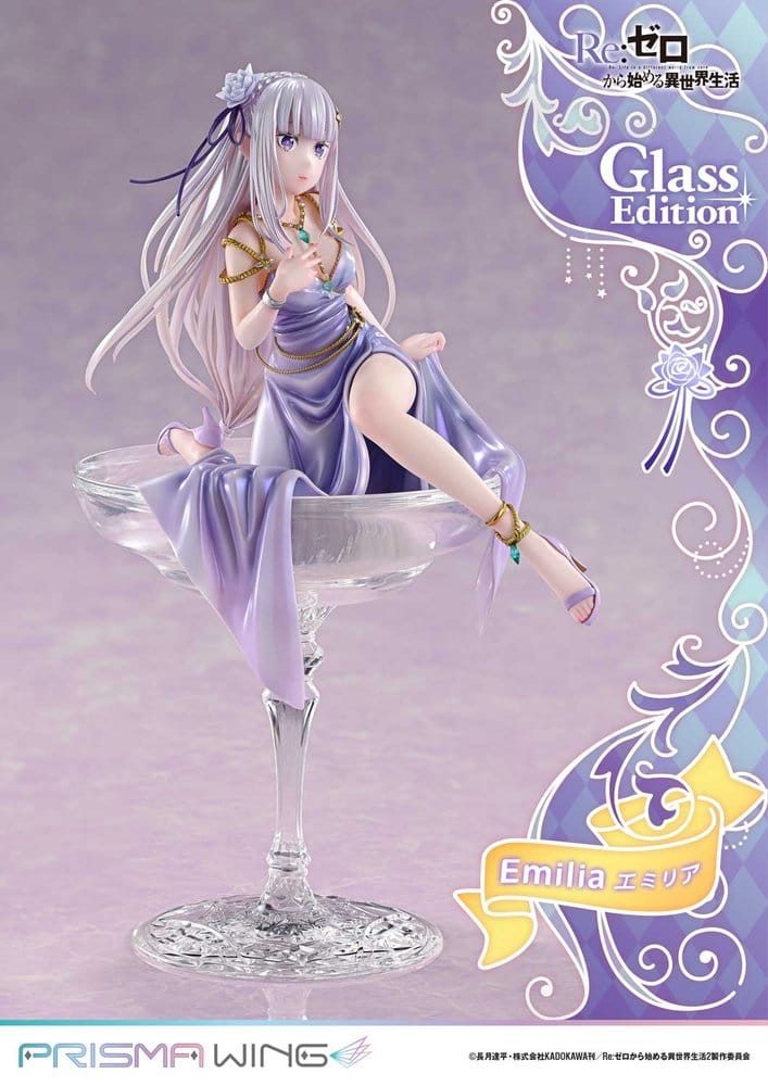 Re:Zero Prisma Wing Statue 1/7 Emilia Glass Edition 29 cm - Preorder - ETA: 25.07.2028