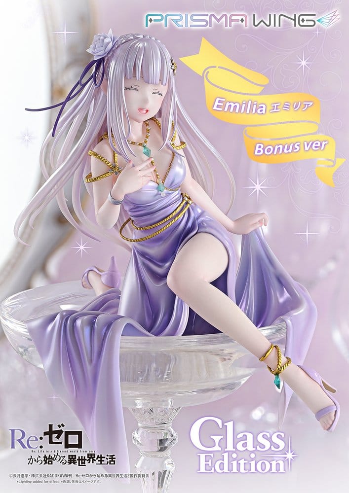 Re:Zero Prisma Wing Statue 1/7 Emilia Glass Edition Bonus Version 29 cm - Preorder - ETA: 25.07.2028