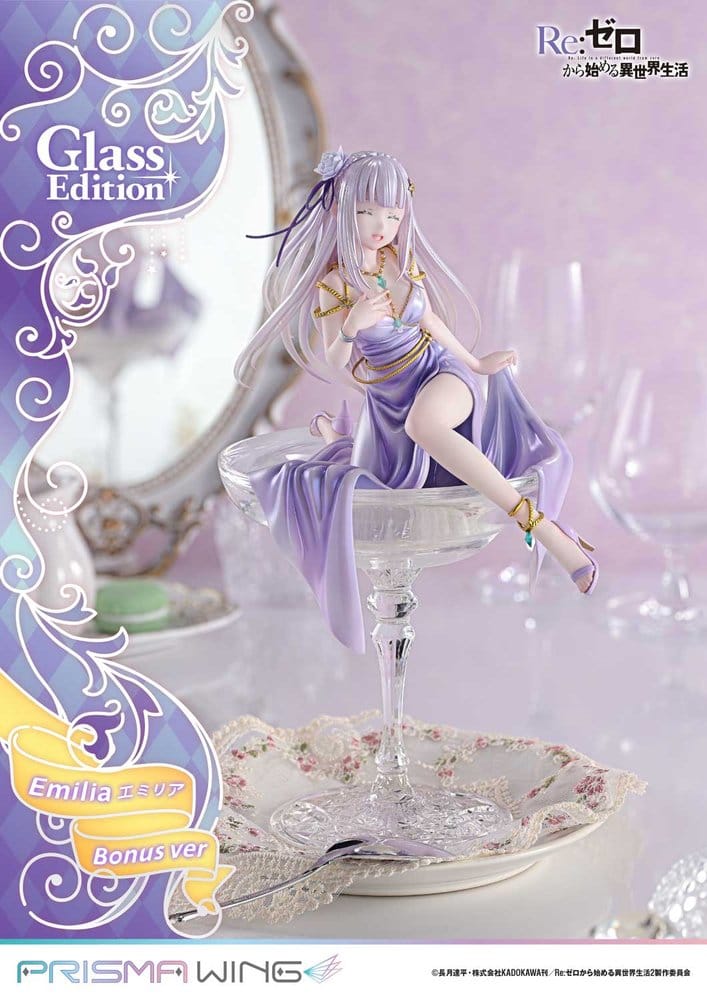 Re:Zero Prisma Wing Statue 1/7 Emilia Glass Edition Bonus Version 29 cm - Preorder - ETA: 25.07.2028