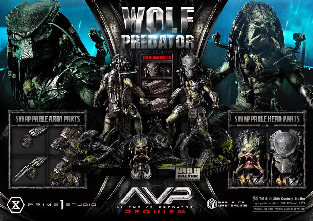 Alien vs. Predator Real Elite Masterline Series Statue 1/3 Requiem Wolf Predator 95 cm                       - Preorder - ETA: 25.12.2026