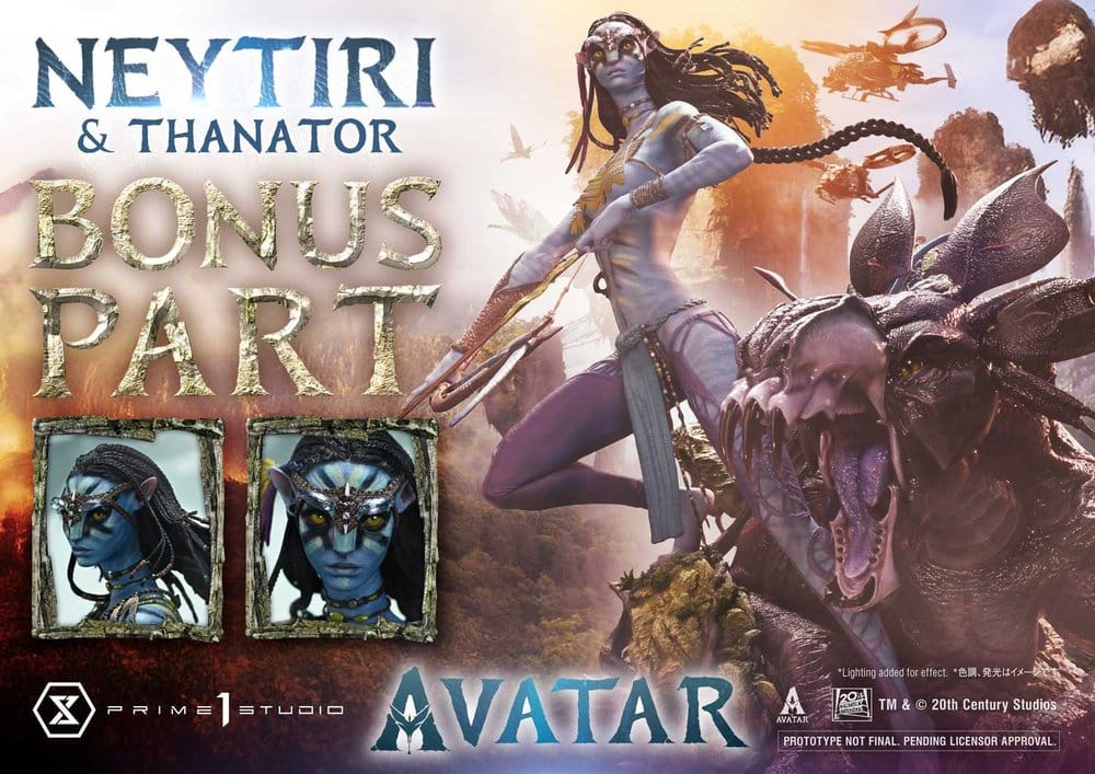Avatar (Film) Real Elite Masterline Series Statue 1/4 Neytiri & Thanator Deluxe Bonus Version 75 cm  - Preorder - ETA: 27.09.2027