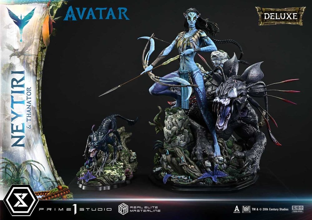 Avatar (Film) Real Elite Masterline Series Statue 1/4 Neytiri & Thanator Deluxe Bonus Version 75 cm  - Preorder - ETA: 27.09.2027