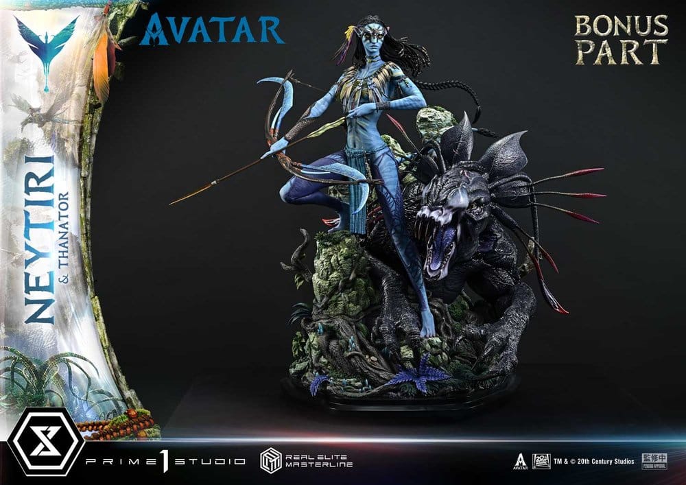 Avatar (Film) Real Elite Masterline Series Statue 1/4 Neytiri & Thanator Deluxe Bonus Version 75 cm  - Preorder - ETA: 27.09.2027