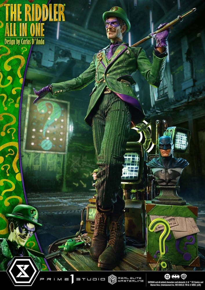 DC Comics Real Elite Masterline Series Statue 1/3 The Riddler All In One (Design by Carlos D'Anda) 74 cm - Preorder - ETA: 25.04.2028