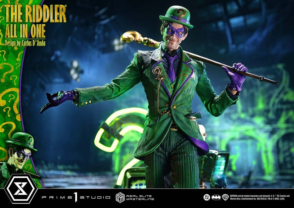DC Comics Real Elite Masterline Series Statue 1/3 The Riddler All In One (Design by Carlos D'Anda) 74 cm - Preorder - ETA: 25.04.2028