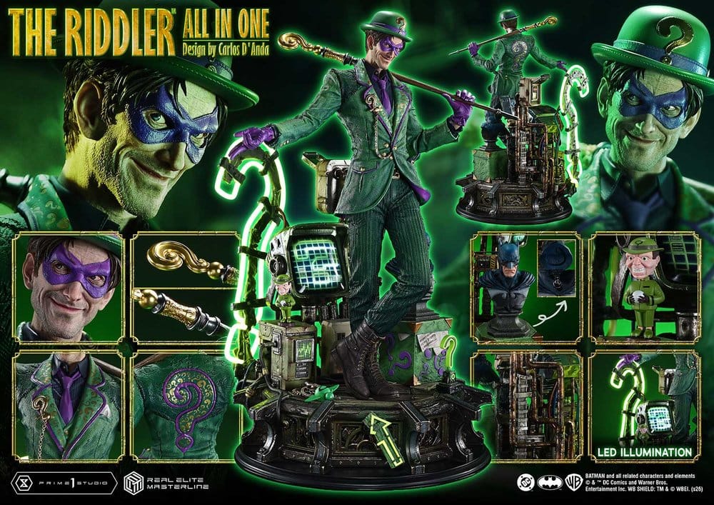 DC Comics Real Elite Masterline Series Statue 1/3 The Riddler All In One (Design by Carlos D'Anda) 74 cm - Preorder - ETA: 25.04.2028