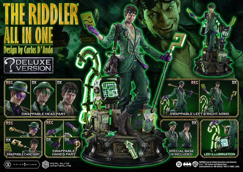 DC Comics Real Elite Masterline Series Statue 1/3 The Riddler All In One (Design by Carlos D'Anda) Deluxe Version 74 cm - Preorder - ETA: 25.04.2028