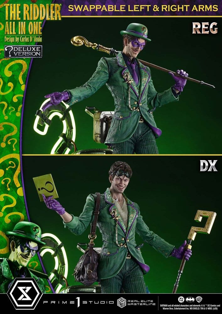 DC Comics Real Elite Masterline Series Statue 1/3 The Riddler All In One (Design by Carlos D'Anda) Deluxe Version 74 cm - Preorder - ETA: 25.04.2028