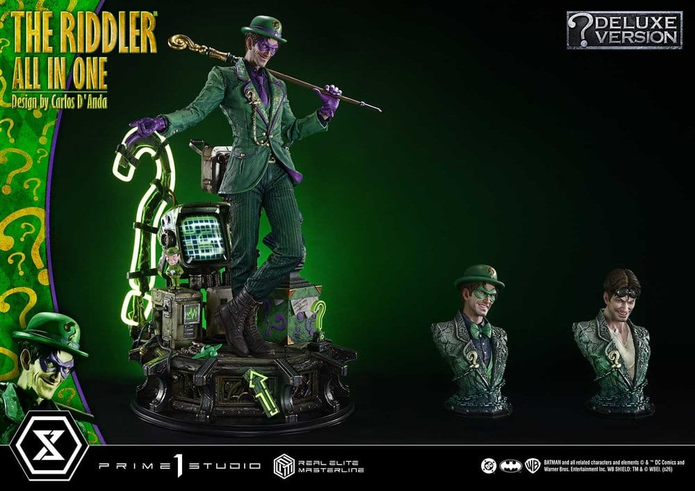 DC Comics Real Elite Masterline Series Statue 1/3 The Riddler All In One (Design by Carlos D'Anda) Deluxe Version 74 cm - Preorder - ETA: 25.04.2028
