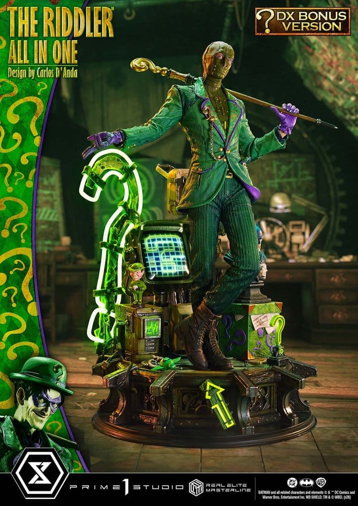 DC Comics Real Elite Masterline Series Statue 1/3 The Riddler All In One (Design by Carlos D'Anda) DX Bonus Version 74 cm - Preorder - ETA: 25.04.2028