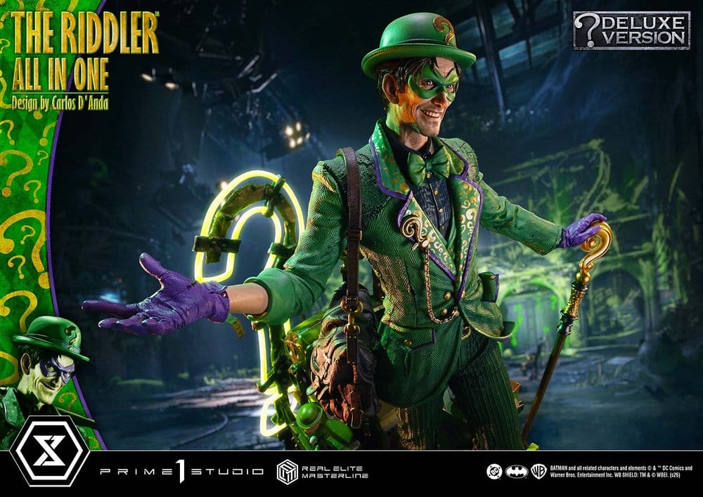 DC Comics Real Elite Masterline Series Statue 1/3 The Riddler All In One (Design by Carlos D'Anda) DX Bonus Version 74 cm - Preorder - ETA: 25.04.2028