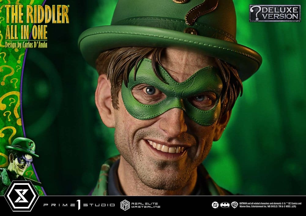 DC Comics Real Elite Masterline Series Statue 1/3 The Riddler All In One (Design by Carlos D'Anda) DX Bonus Version 74 cm - Preorder - ETA: 25.04.2028