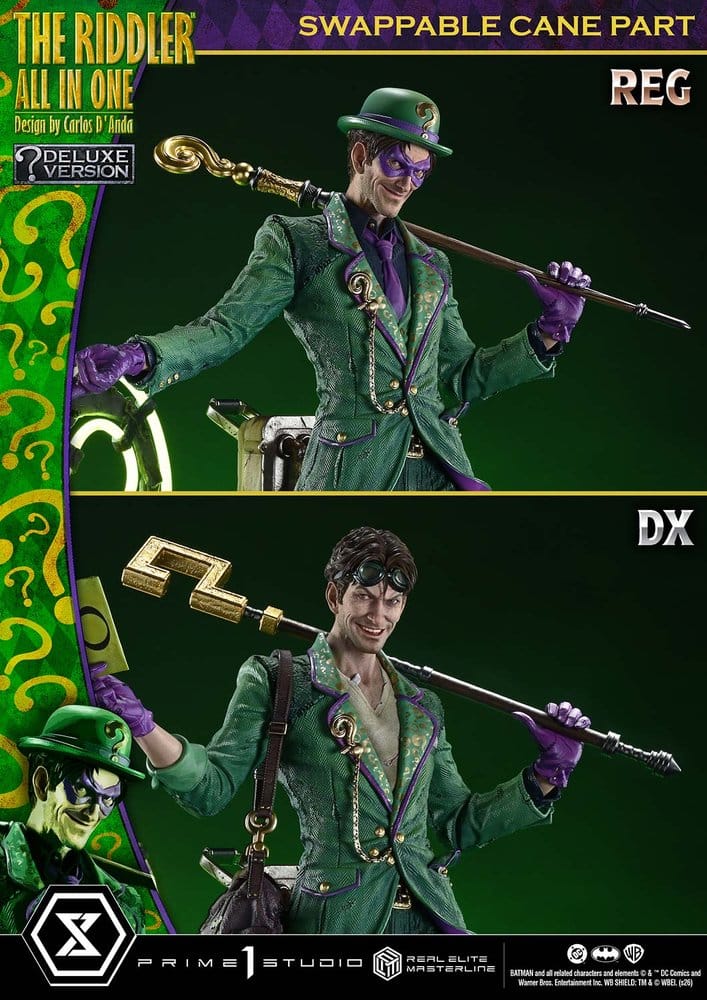 DC Comics Real Elite Masterline Series Statue 1/3 The Riddler All In One (Design by Carlos D'Anda) DX Bonus Version 74 cm - Preorder - ETA: 25.04.2028