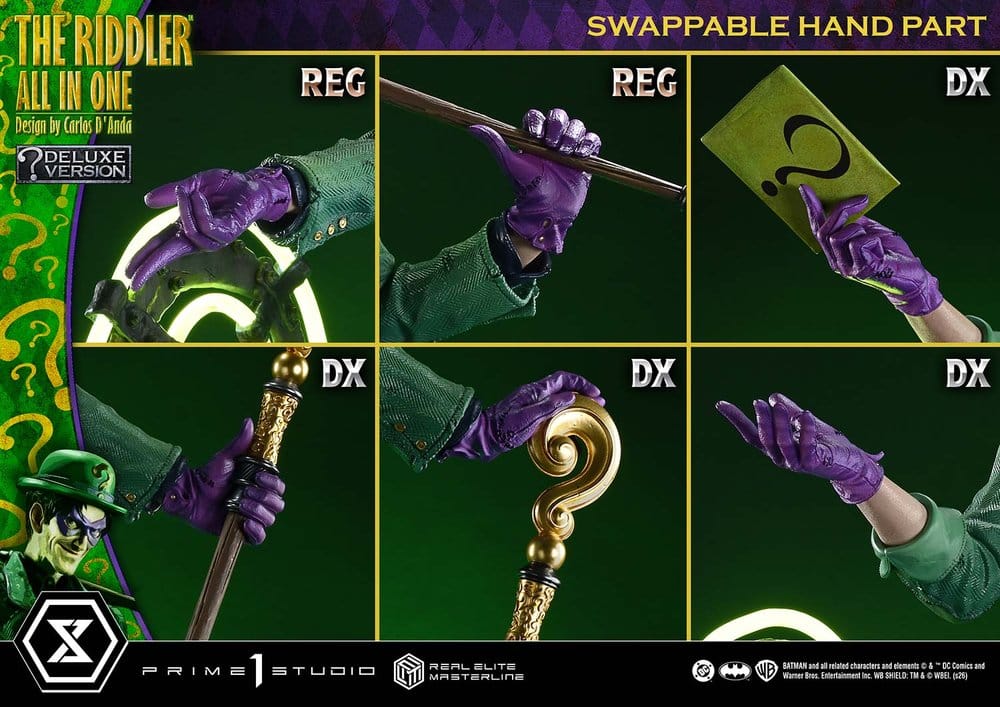DC Comics Real Elite Masterline Series Statue 1/3 The Riddler All In One (Design by Carlos D'Anda) DX Bonus Version 74 cm - Preorder - ETA: 25.04.2028